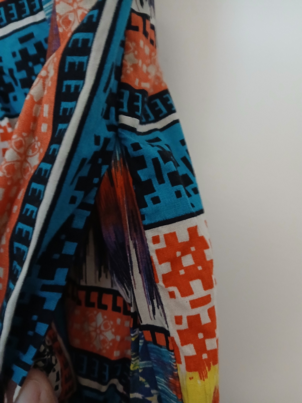 Xhilaration Strapless Multicolor Printed Sundress - Teal, Orange, Blue - Picture 3 of 4